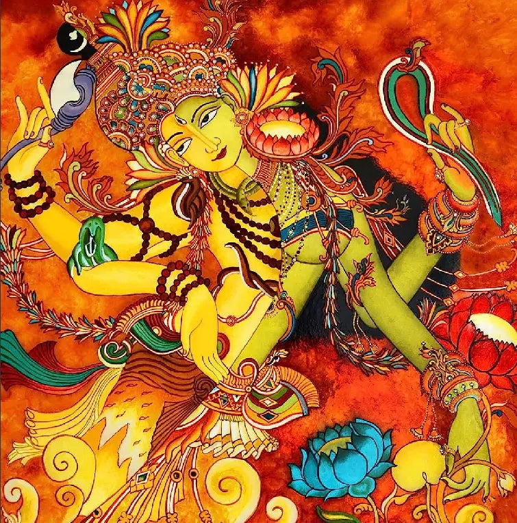Mural Harihar 36 Color DIY Acrylic Painting by Numbers Kit on Canvas Deepan Enterprises
