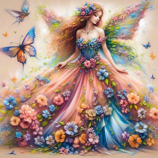 "Alice in Wonderland " DIY 5D Diamond Painting by Numbers Kit  on Canvas Round  Full Drill Rhinestone Embroidery - TULIP N TURTLE