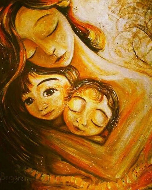 Mother - The Warm Cocoon DIY Acrylic Painting by Numbers Kit on Canvas Deepan Enterprises