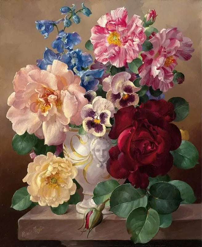 Peony DIY Acrylic Painting by Numbers Kit on Canvas - TULIP N TURTLE