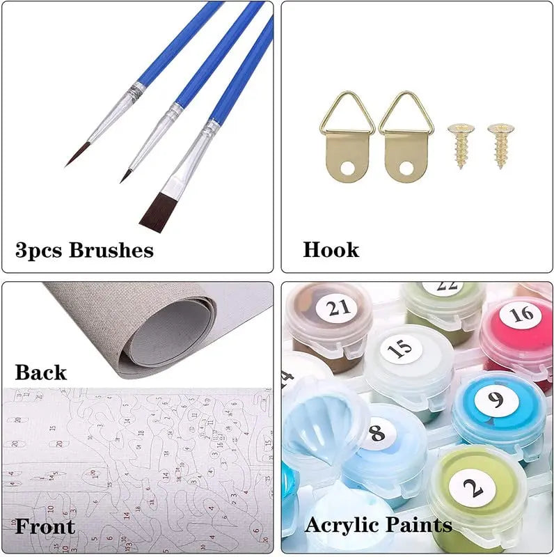 FERRY DIY Acrylic Painting by Numbers Kit on Canvas (Copy) - TULIP N TURTLE