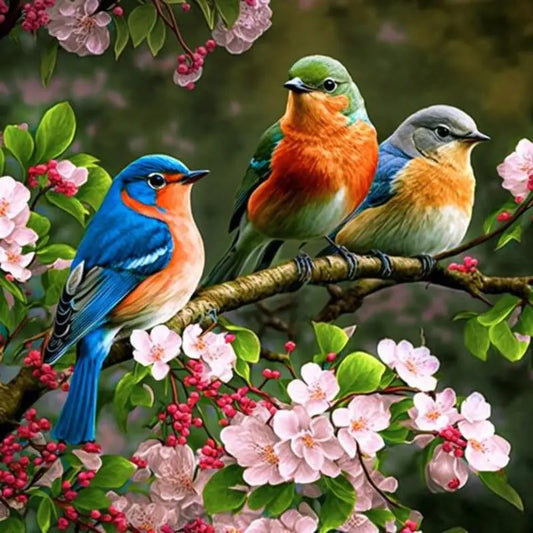 Bird of a Feather  DIY Acrylic Painting by Numbers Kit on Canvas - TULIP N TURTLE
