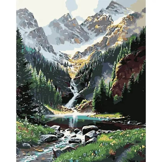 Alpine DIY Acrylic Painting by Numbers Kit on Canvas Deepan Enterprises