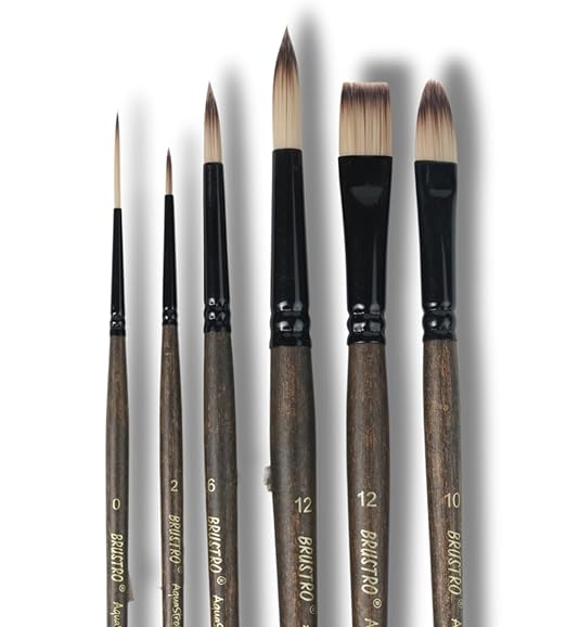 Brustro AquaStrokes Artist Brushes | Set of 6 | - TULIP N TURTLE