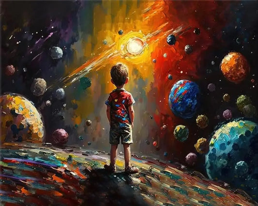 Cosmic Dreamer DIY Acrylic Painting by Numbers Kit on Canvas - TULIP N TURTLE