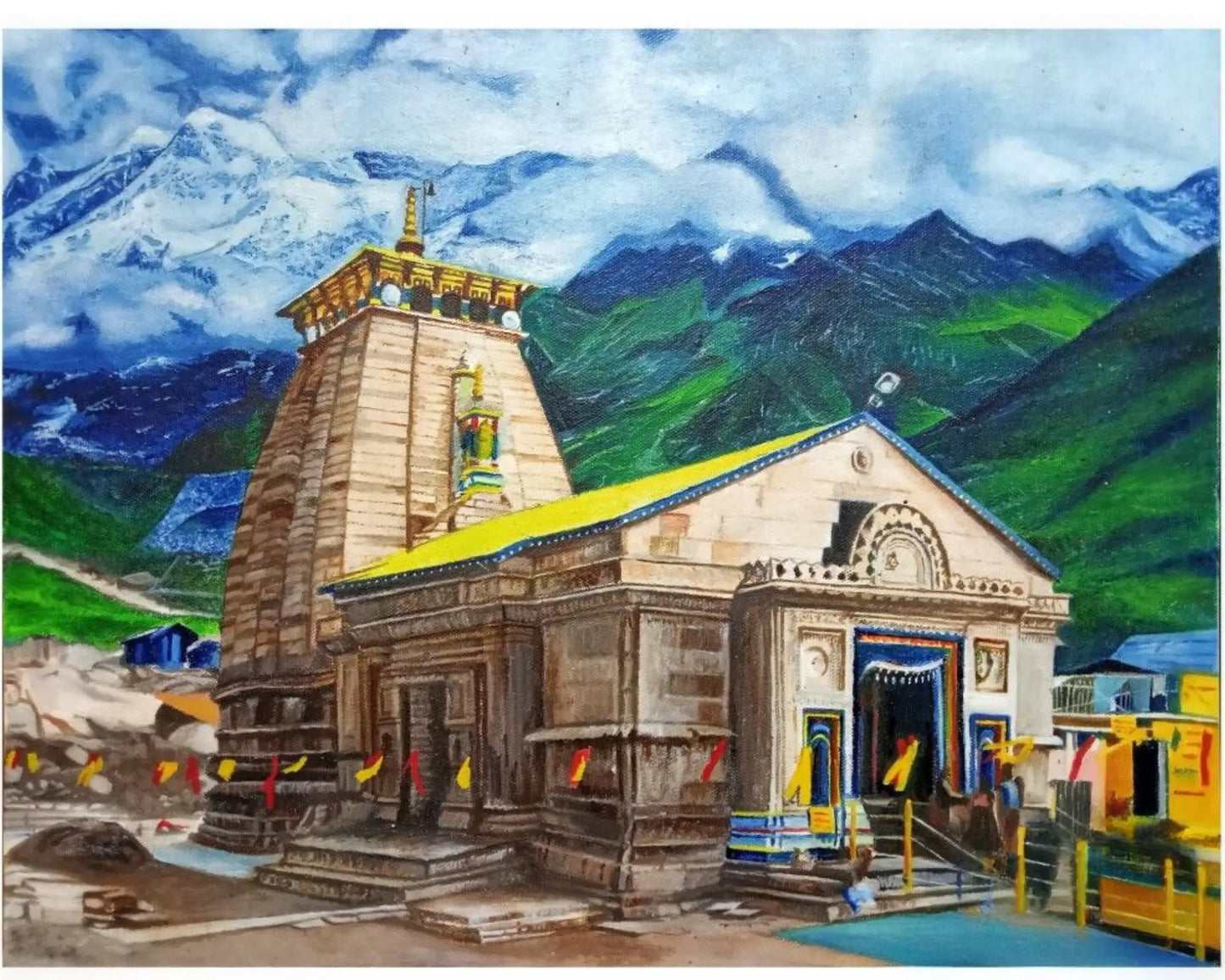 Kedarnath DIY Acrylic Painting by Numbers Kit on Canvas. Deepan Enterprises