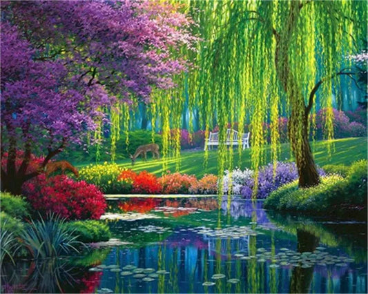 FALL DIY Acrylic Painting by Numbers Kit on Canvas - TULIP N TURTLE