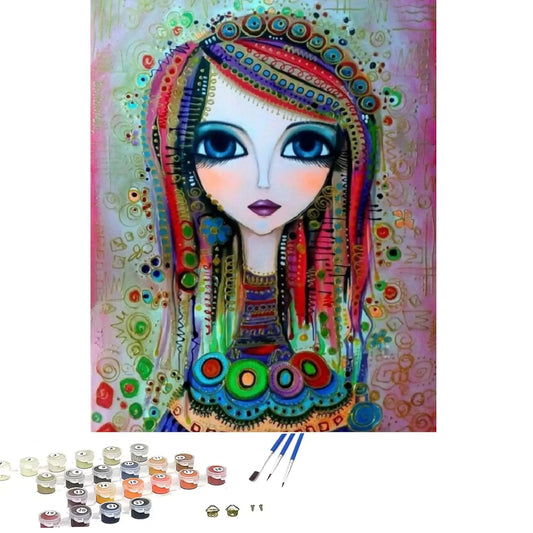 AVI DIY Acrylic Painting by Numbers Kit on Canvas - TULIP N TURTLE