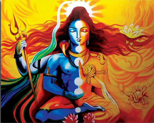 SHIVA SHAKTI DIY Acrylic Painting by Numbers Kit on Canvas… Tulip n Turtle