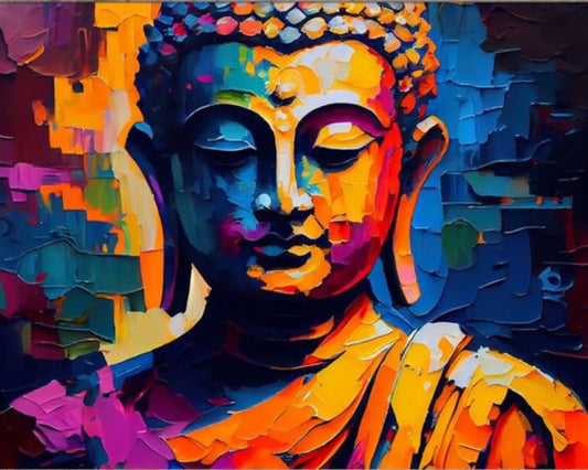 BHAGWAN BUDDHA DIY Acrylic Painting by Numbers Kit on Canvas… Tulip n Turtle