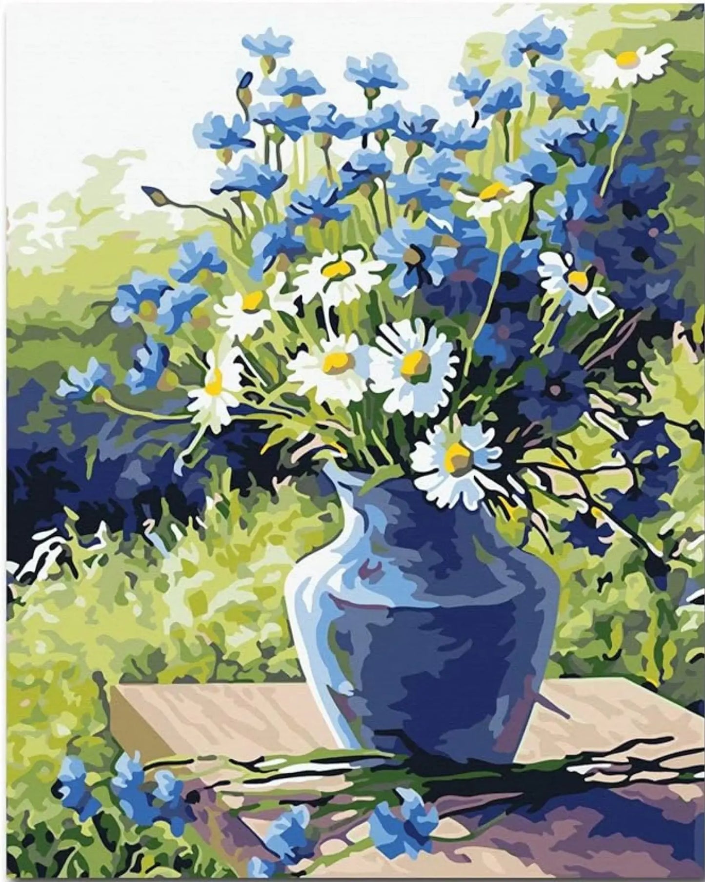 BLUE VASE DIY Acrylic Painting by Numbers Kit on Canvas (Copy) - TULIP N TURTLE