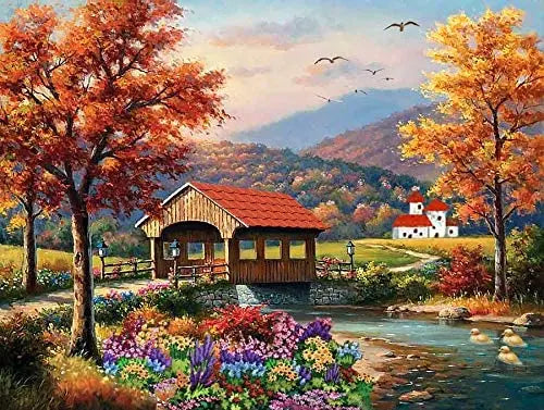 BIRCH DIY Acrylic Painting by Numbers Kit on Canvas Deepan Enterprises