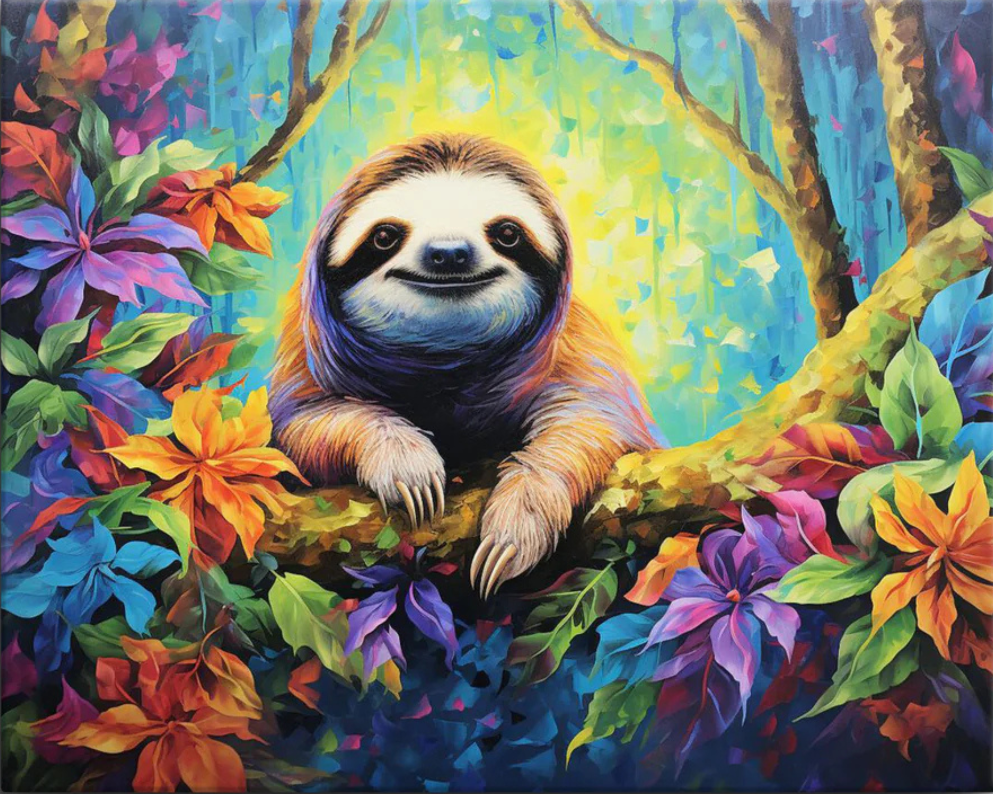 Lazy DAZY DIY Acrylic Painting by Numbers Kit on Canvas. Deepan Enterprises