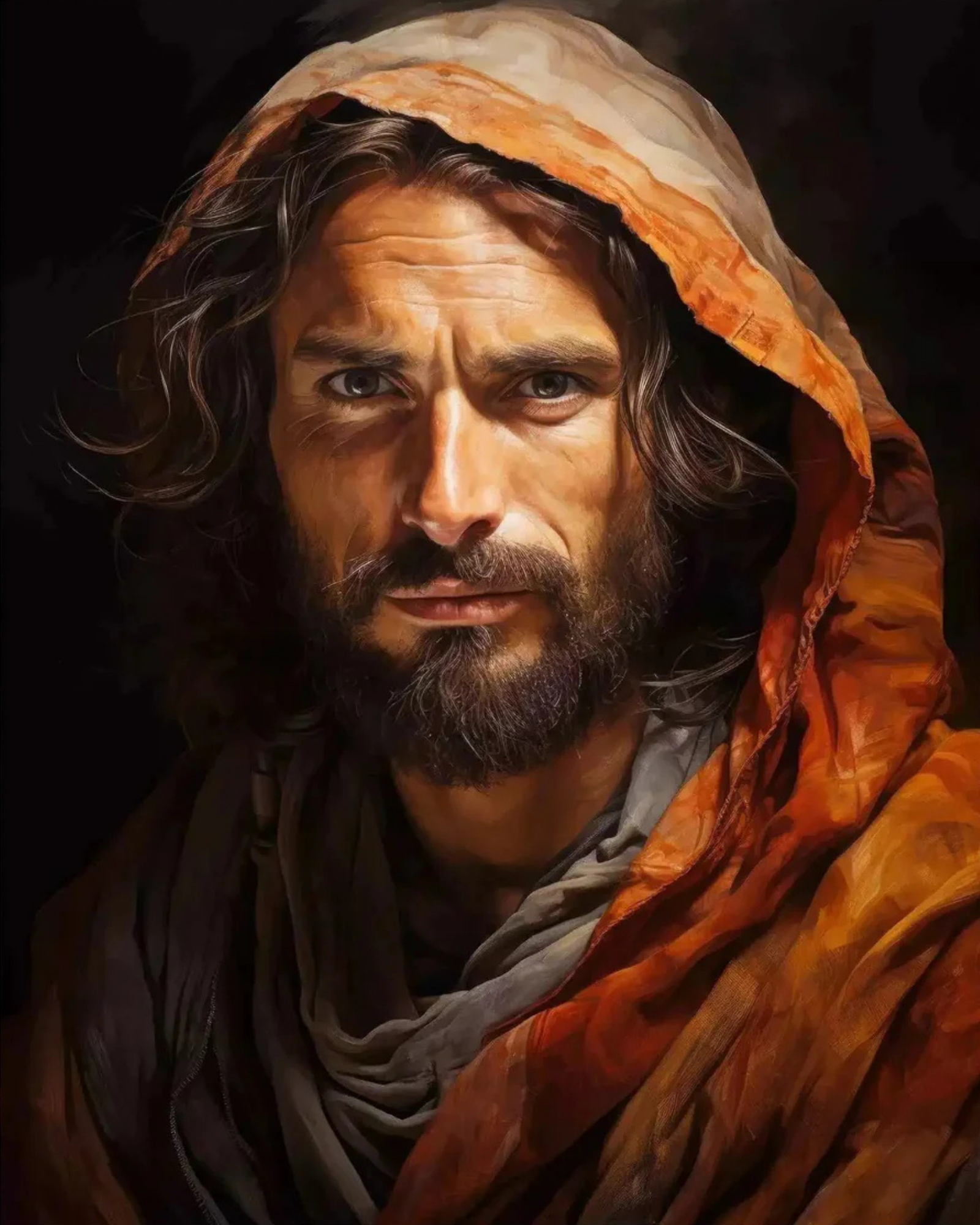The Prophet's Gaze DIY Acrylic Painting by Numbers Kit on Canvas Deepan Enterprises