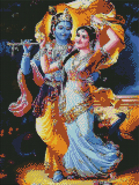 Radha Krishna Duo DIY 5D Diamond Painting by Numbers Kit  on Canvas  Full Drill Rhinestone Embroidery Cross Stitch Pictures … Tulip N Turtle