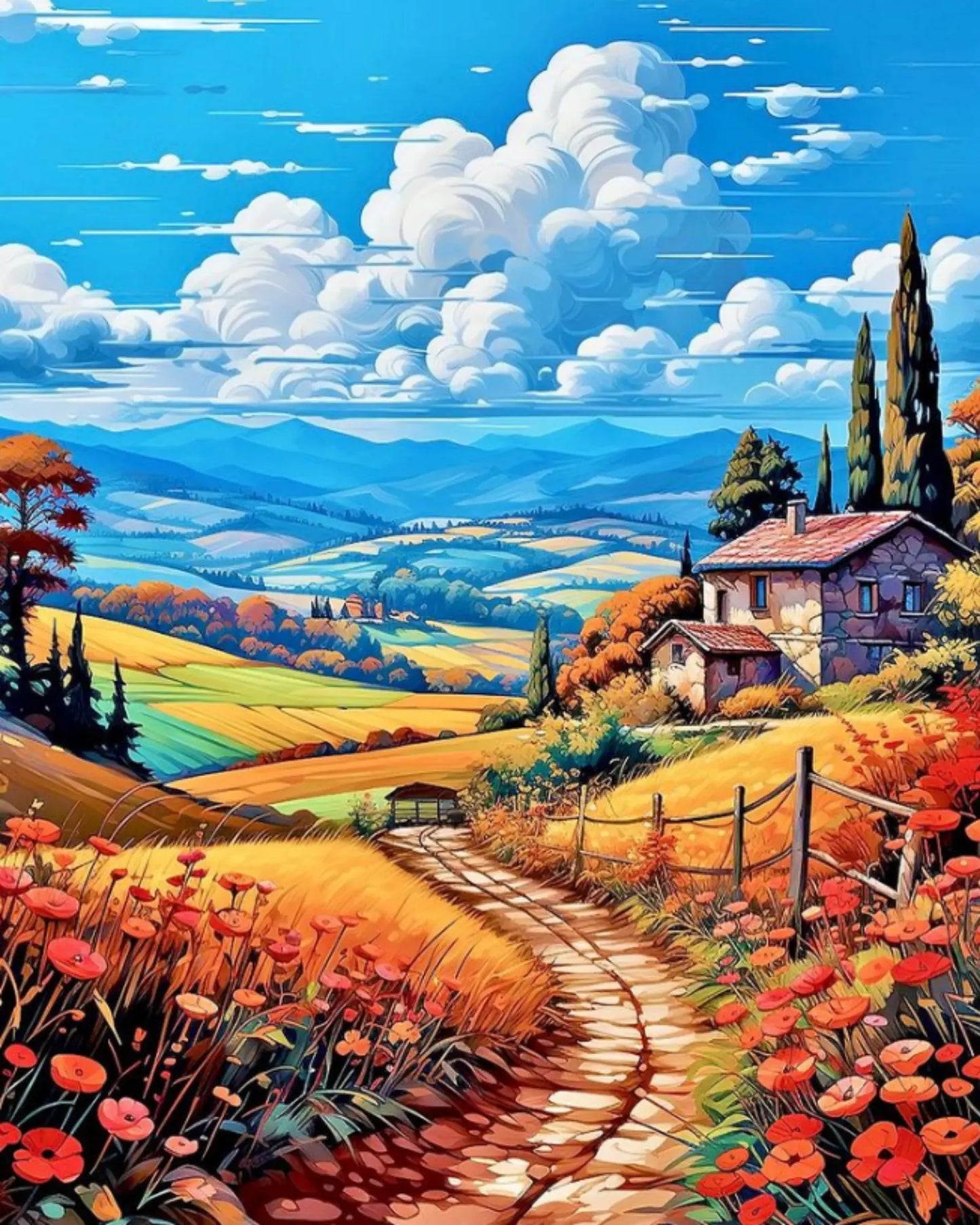 HORIZON DIY Acrylic Painting by Numbers Kit on Canvas… Tulip n Turtle