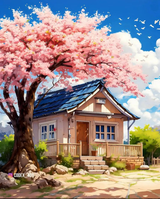 HUT DIY Acrylic Painting by Numbers Kit on Canvas… - TULIP N TURTLE