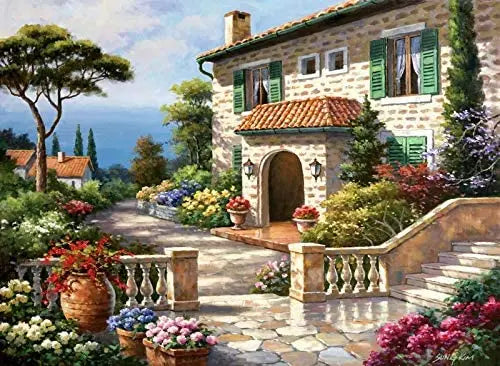 Mediterranean DIY Acrylic Painting by Numbers Kit on Canvas Deepan Enterprises