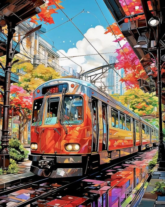 METRO DIY Acrylic Painting by Numbers Kit on Canvas - TULIP N TURTLE