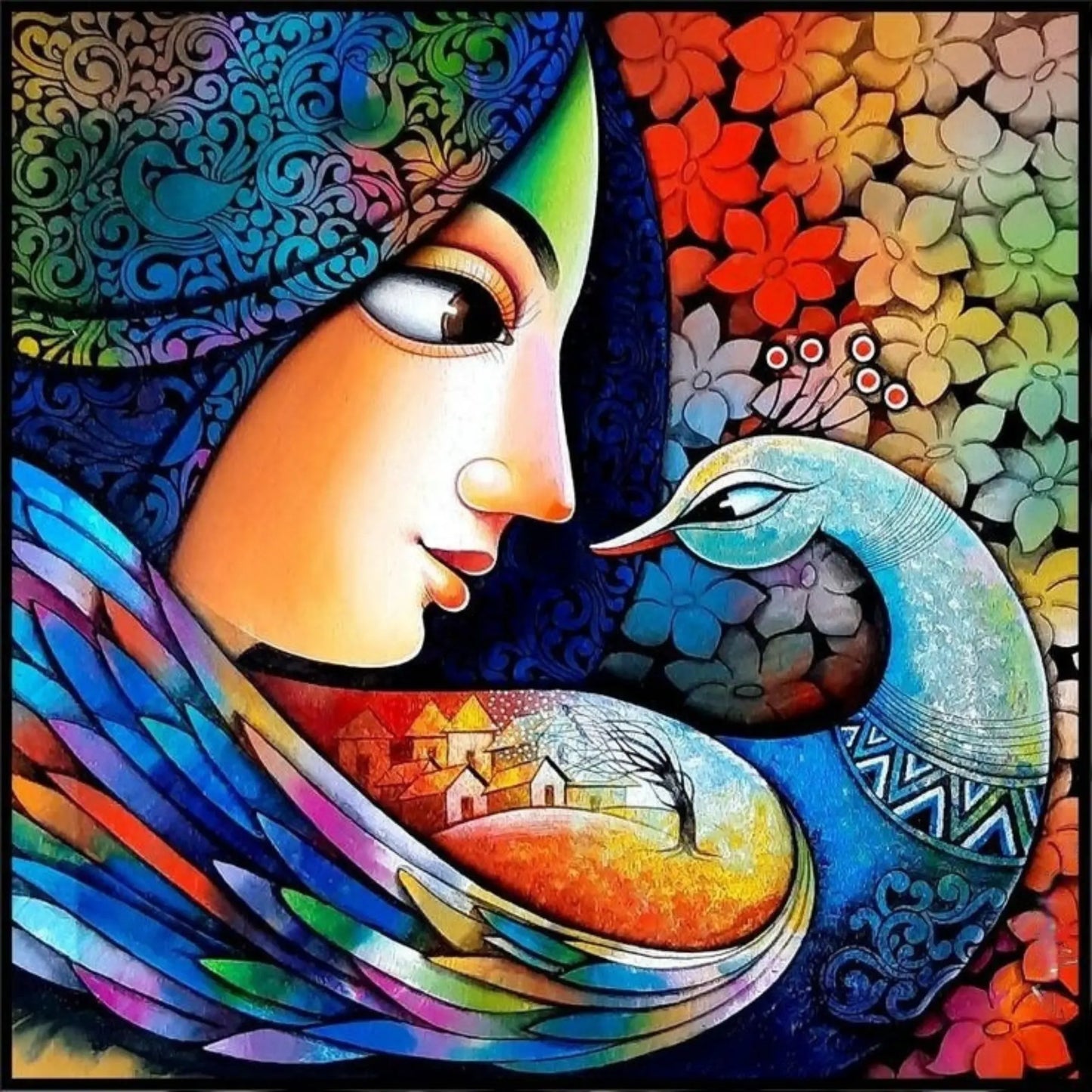 MORNI DIY Acrylic Painting by Numbers Kit on Canvas… Tulip n Turtle