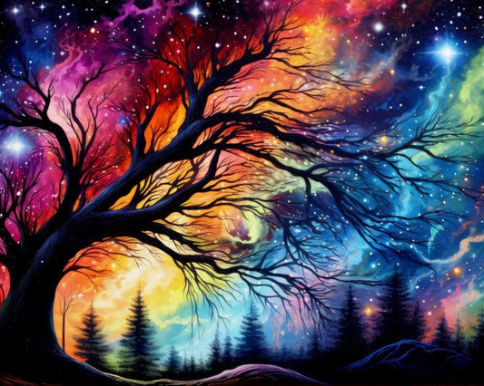 Northern Light DIY Acrylic Painting by Numbers Kit on Canvas - TULIP N TURTLE