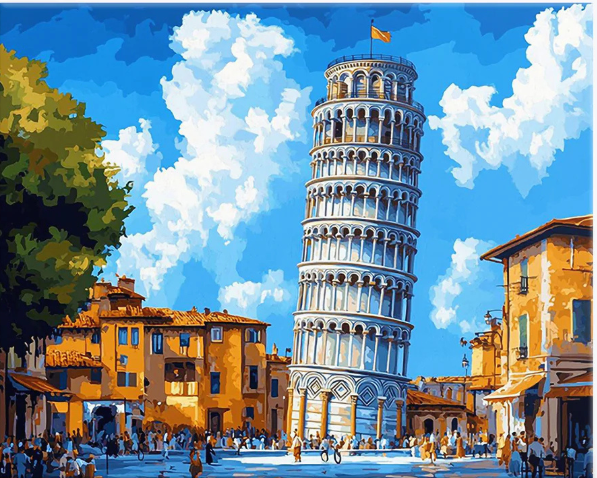 PISA DIY Acrylic Painting by Numbers Kit on Canvas. Deepan Enterprises