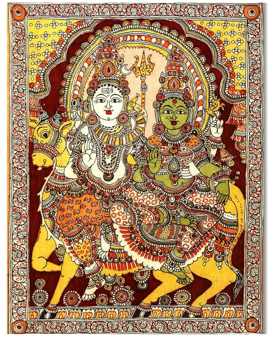 SHIVA PARVATHI DIY Acrylic Painting by Numbers Kit on Canvas… Tulip n Turtle