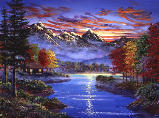 SNOW PEAK DIY Acrylic Painting by Numbers Kit on Canvas. Deepan Enterprises