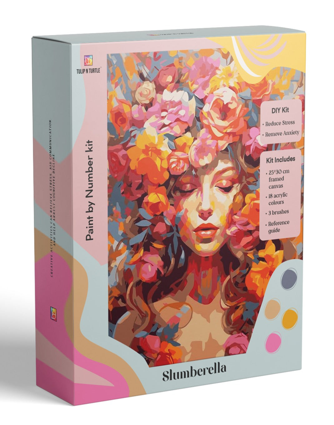 SLUMBERELLA Framed DIY Acrylic Paint by Number Kit 18 colour 25cm*30cm each.