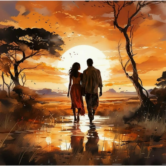 "TOGETHER" DIY Acrylic Painting by Numbers Kit on Canvas - TULIP N TURTLE