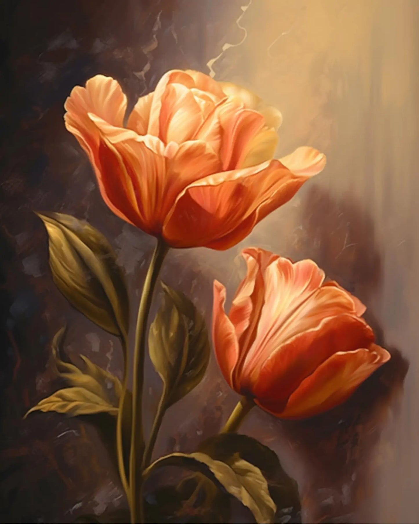 TULIP DIY Acrylic Painting by Numbers Kit on Canvas… Tulip n Turtle