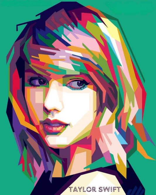 TAYLOR SWIFT DIY Acrylic Painting by Numbers Kit on Canvas - TULIP N TURTLE