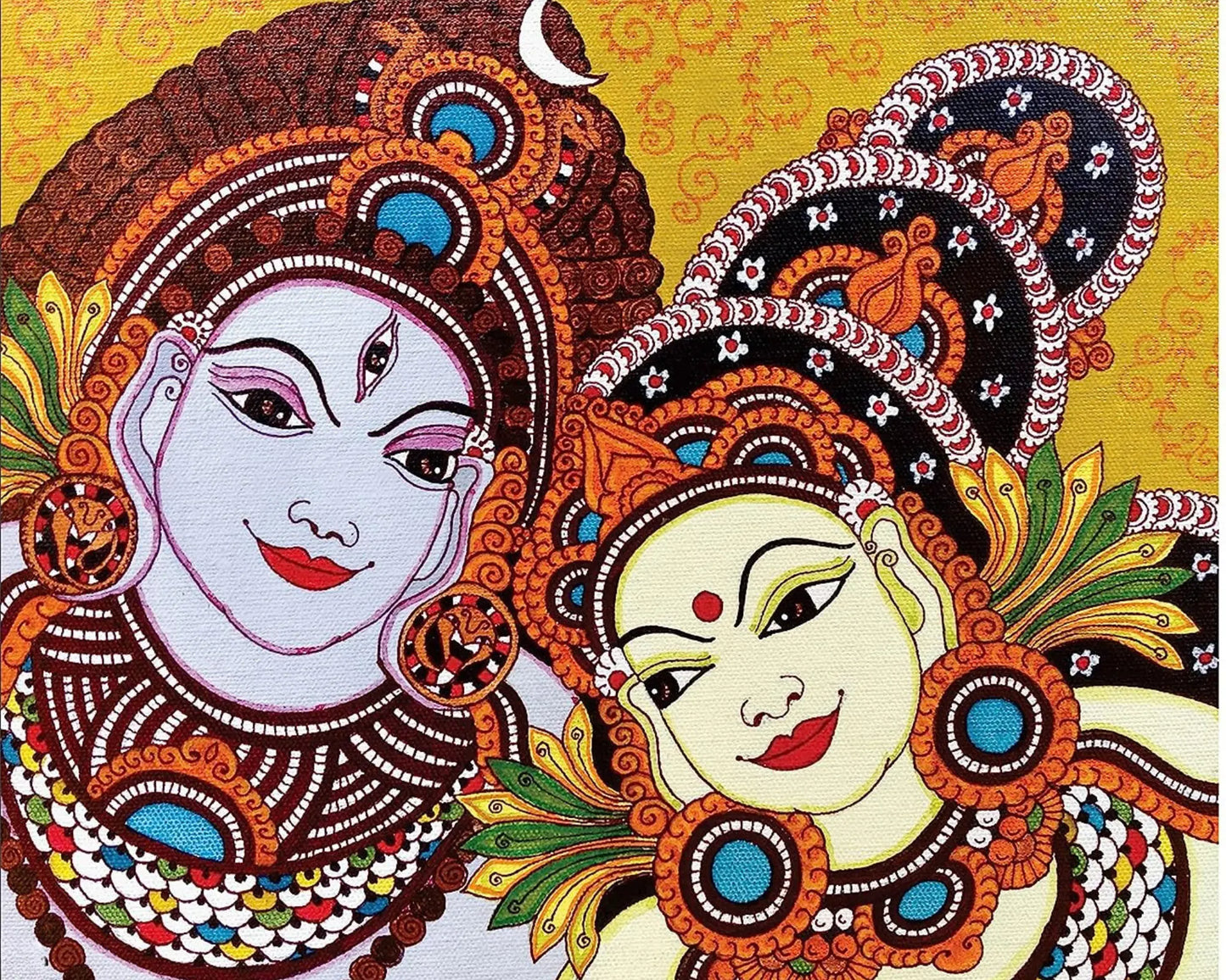 UMA MAHESHWAR DIY Acrylic Painting by Numbers Kit on Canvas Deepan Enterprises