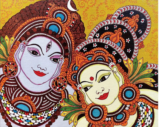 UMA MAHESHWAR DIY Acrylic Painting by Numbers Kit on Canvas Deepan Enterprises