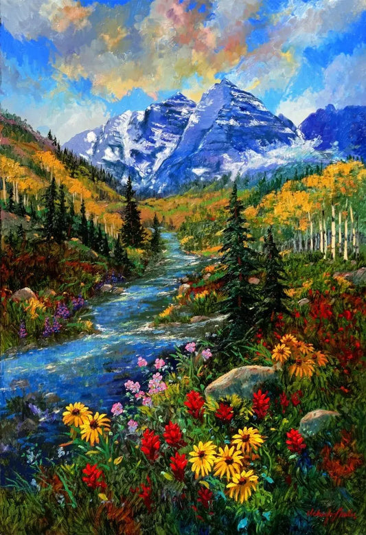 EDEN 36 COLOR DIY Acrylic Painting by Numbers Kit on Canvas Deepan Enterprises