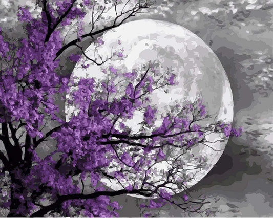 MOONSCAPE DIY Acrylic Painting by Numbers Kit on Canvas. Deepan Enterprises