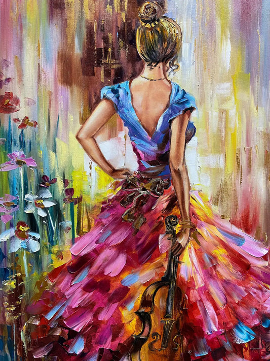 GUITARIST DIY Acrylic Painting by Numbers Kit on Canvas Deepan Enterprises