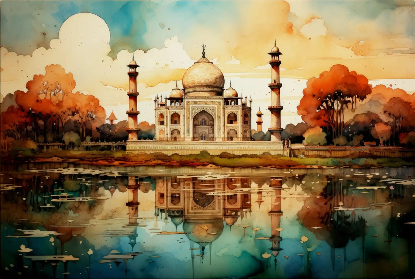 TULIP N TURTLE "Wah Taj" DIY Acrylic Paint by Number Kit - TULIP N TURTLE