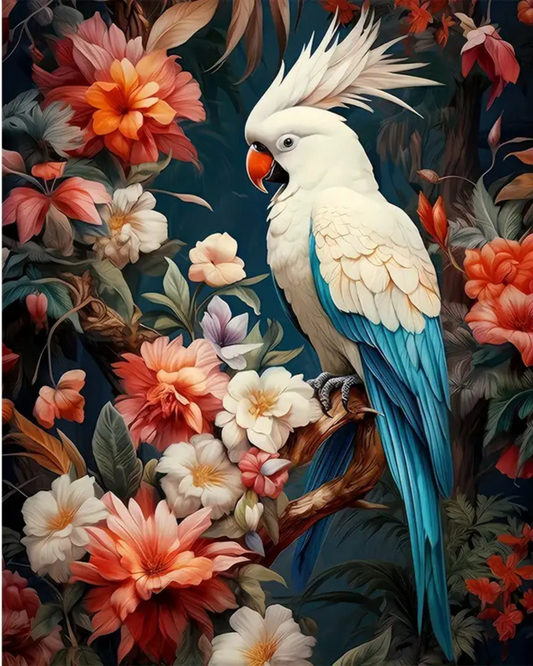 "Cockatoo" DIY Acrylic Painting by Numbers Kit on Canvas - TULIP N TURTLE