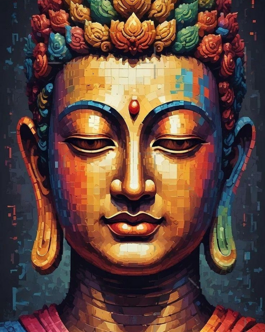 "DHARMA" DIY Acrylic Painting by Numbers Kit on Canvas - TULIP N TURTLE