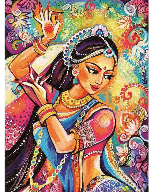 MRIGANAYANI DIY Acrylic Painting by Numbers Kit on Canvas Deepan Enterprises