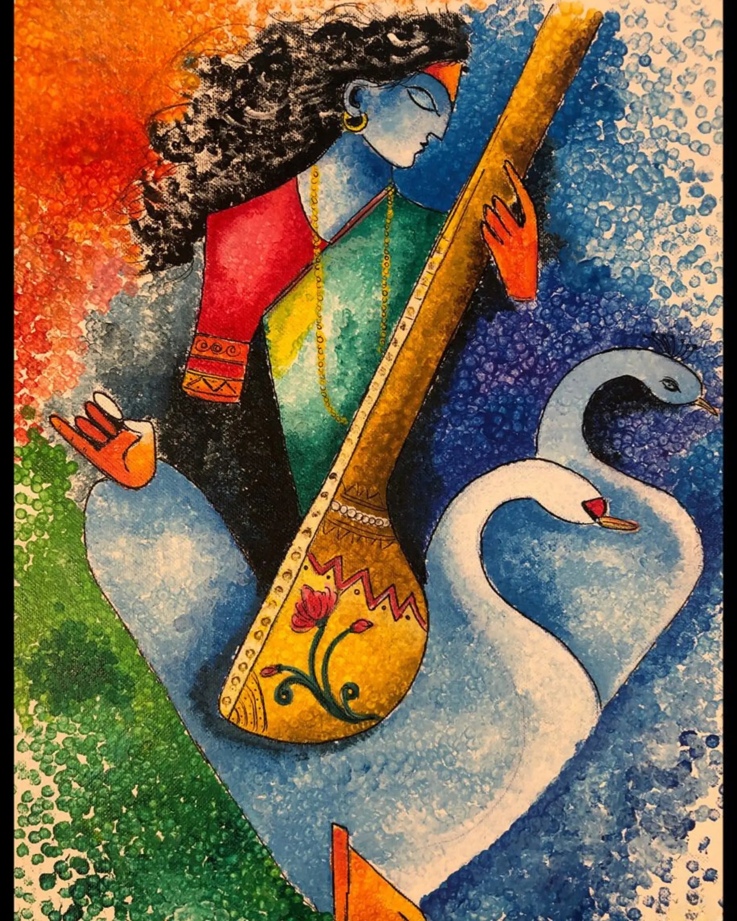 SWAN DIY Acrylic Painting by Numbers Kit on Canvas… Tulip n Turtle