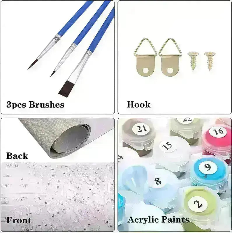 Bella DIY Acrylic Painting by Numbers Kit on Canvas Deepan Enterprises
