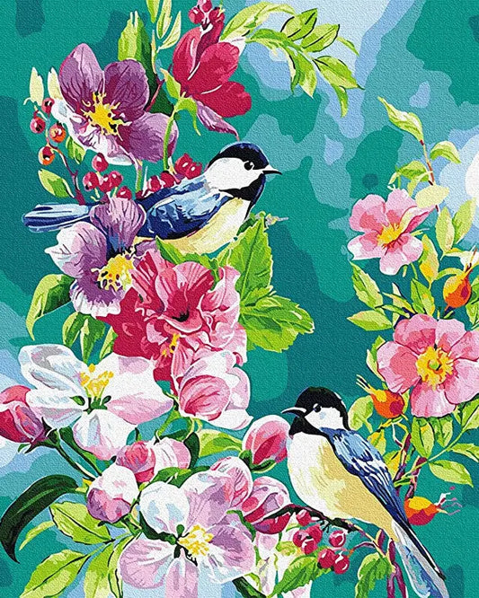 Bird DIY Acrylic Painting by Numbers Kit on Canvas Deepan Enterprises