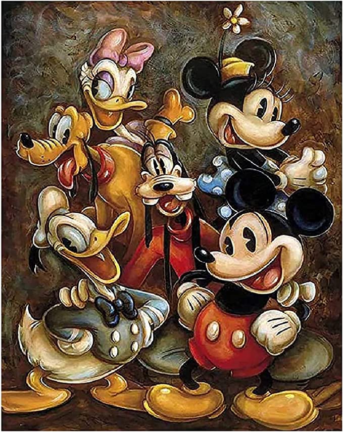 Mickey Mouse Golfing Disney - Paint By Number - Paint by numbers
