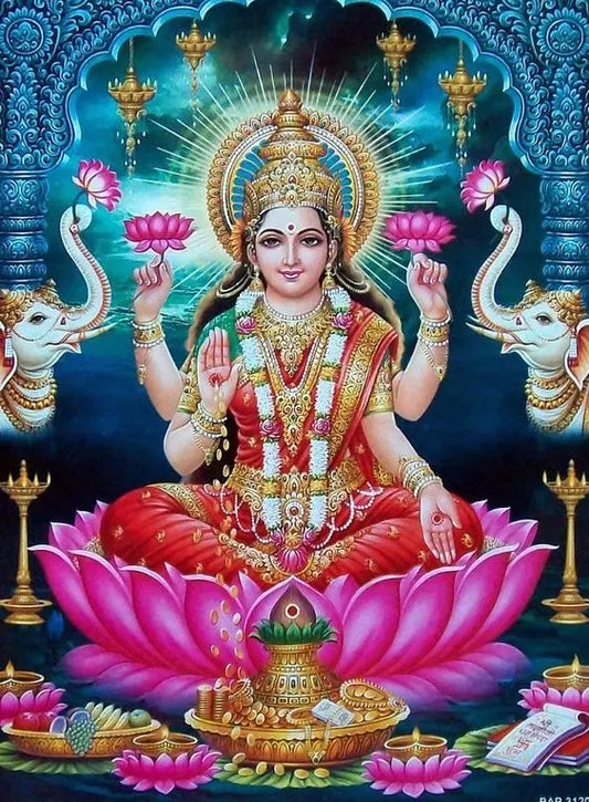 Ma Laxmi DIY Acrylic Painting by Numbers Kit on Canvas Deepan Enterprises