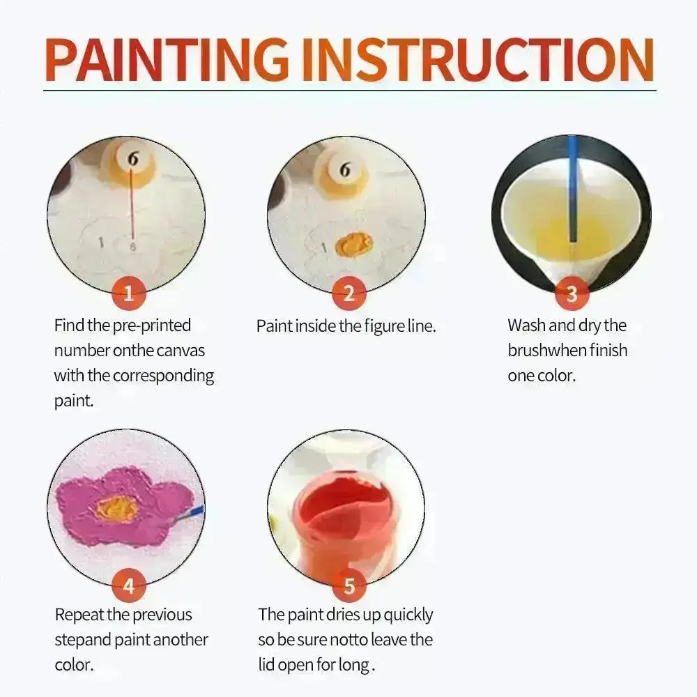 African Art DIY Acrylic Painting by Numbers Kit on Canvas… Tulip n Turtle