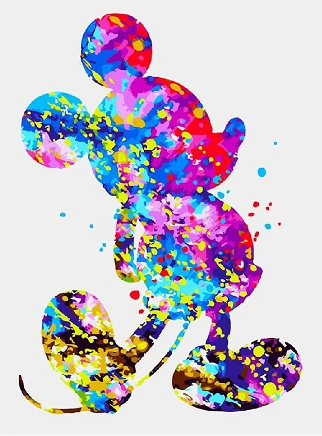 Mickey DIY Acrylic Painting by Numbers Kit on Canvas Deepan Enterprises