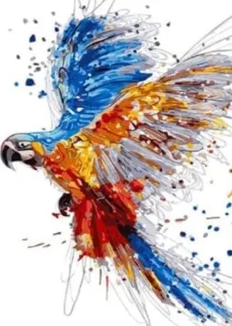 Parrot DIY Acrylic Painting by Numbers Kit on Canvas Deepan Enterprises