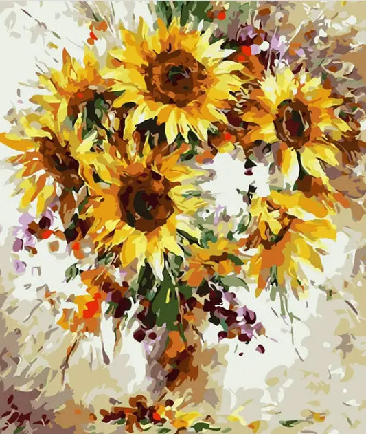 Sunflower Nest DIY Acrylic Painting by Numbers Kit on Canvas Deepan Enterprises